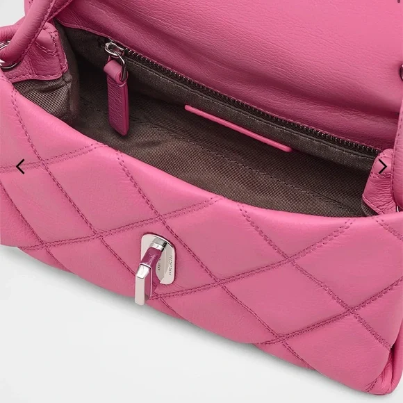 Marc Jacobs The Mini Dual Shoulder Bag Pink NWT - Picture 4 of 6